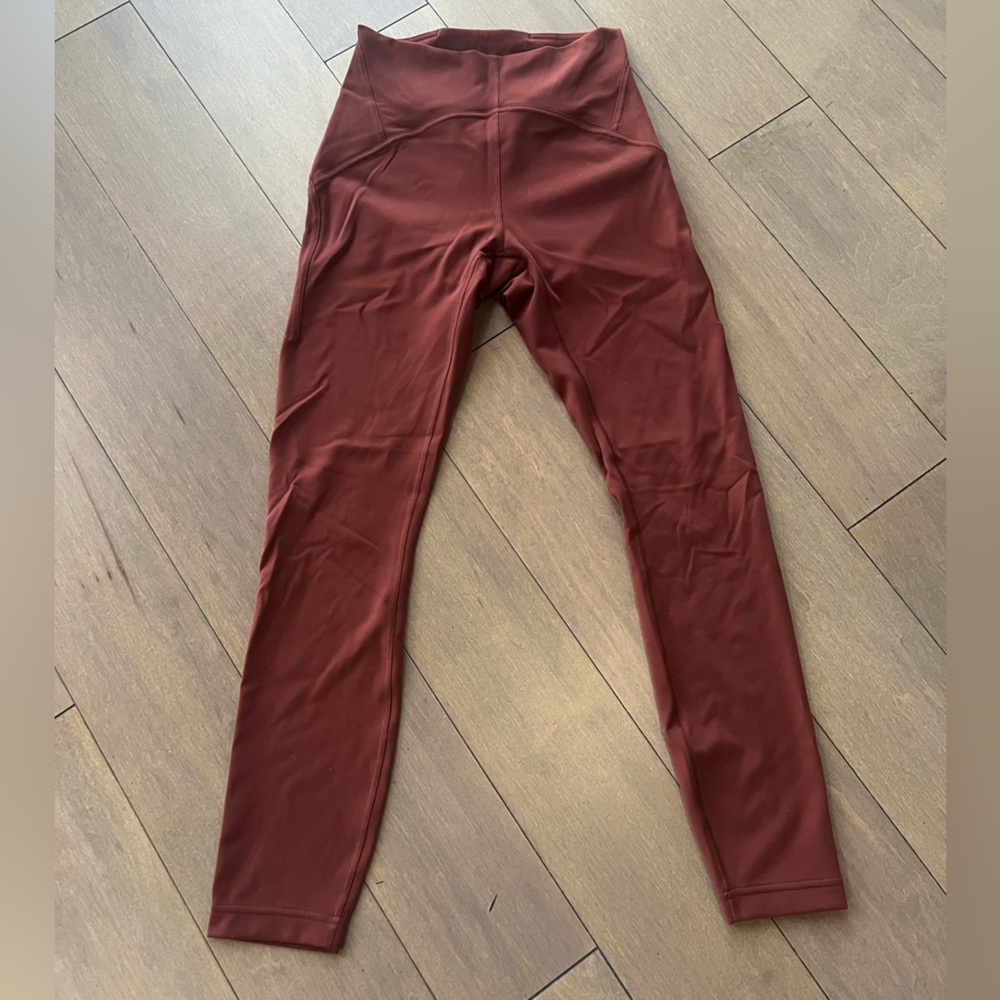 Lululemon InStill High-Rise Tight 25” Date Brown Sz 4 Good Condition